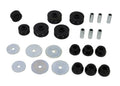 Body mount - bushing 12 Bushings 6 Tubes 6 Washers Grease