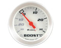 2.0 Dia Vacuum/Boost Gauge Silver 30 HG/30 PS