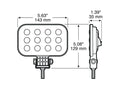 LED WORK LGT SQR PED MNT HRDWRD HSG