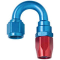 Fragola -6AN x 180 Degree Power Flow Hose End - Blue/Red