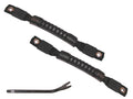 This pair of black door pull straps from Rugged Ridge fit 97-06 Jeep Wrangler.