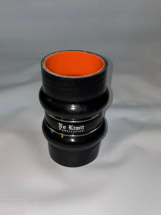 USE: NLF901-360-1 No Limit Fabrication 3 ID x 6 Long Double Hump with SS Rings Silicone Coupler