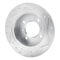 DFC 91-06 Nissan Sentra Rear Left Drilled & Slotted Silver Brake Rotor