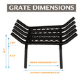 1/2 INCH 21IN STEEL FIREPLACE GRATE WITH EMBER RETAINER
