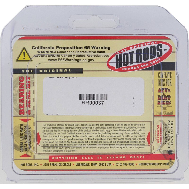 Hot Rods Hot Rods Plain Bearing Kit, ea, 1