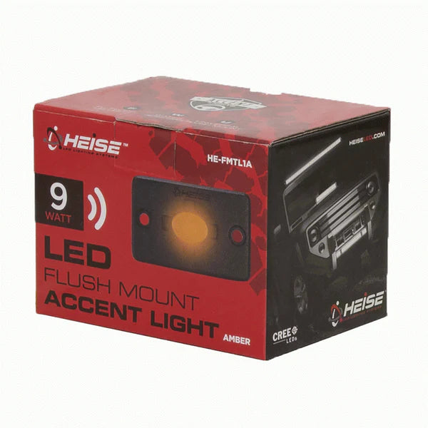 1.5 X 3 INCH AMBER FLUSH MOUNT AUXILIARY ACCENT LIGHTING POD