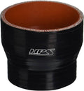 HPS Performance 2.75 - 3.25 ID 3 Long High Temp 4-ply Reinforced Silicone Reducer Coupler Hose Black (70mm - 83mm ID 76mm Length)