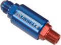 Russell Performance Red/Blue Anodized (3in Length 1-1/4in dia. -6 x 3/8in male NPT inlet/outlet)