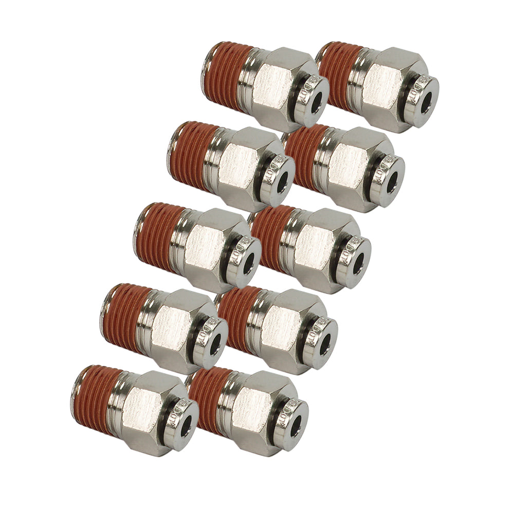 1/8 NPT(M) TO 1/8 AIRLINE STRAIGHT FITTING (10 PCS) DOT APPROVED