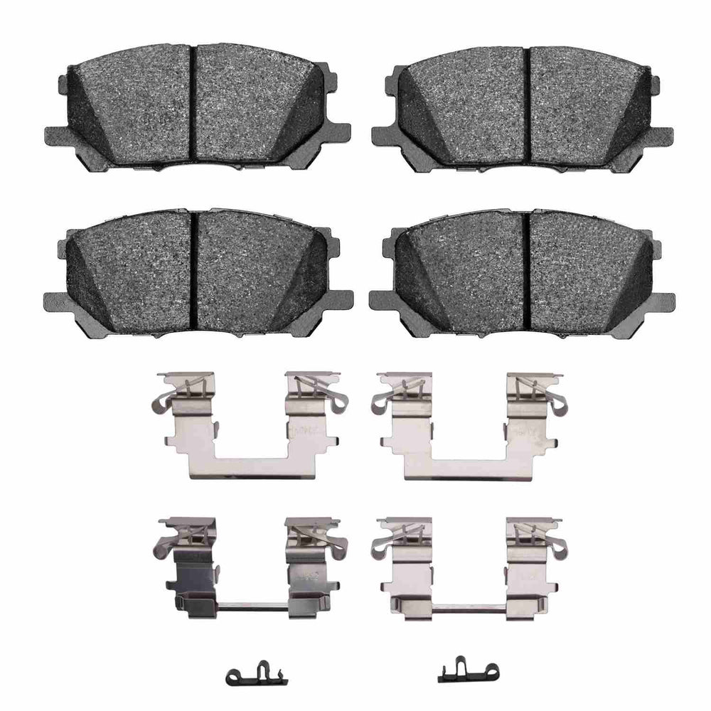 R1 04-09 Toyota Highlander Hybrid Front Semi Met Brake Pads and Hardware Kit