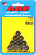 ARP M10x1.25 Sml Clr/Low Head 12PT Nut Kit 8740 Chrome Moly Black - 10 PK