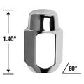 CHROME LUG NUT AND LOCK SYSTEM ACORN 14MM X 1.50