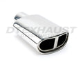12.00IN RESONATED BATMAN TIP SS EXHAUST TIP 2.25IN ID / 5.75INX3.00IN OD