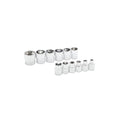 STUBBY SOCKET SET MM 6PT 1/4 DR 12PC