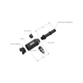 Late Model Billet Fuel Line Adapter Fits 5/16 Fuel Rail Black Anodized Aluminum (3) 1/8 Npt Ports W/ Adapters & Plug -4 An Fuel Port NOS