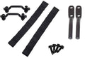Kentrol Jeep Wrangler TJ Polished Stainless Door Strap Kit Black Powdercoat Stainless Steel