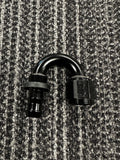 #8 180 Deg Push-On Hose End Black