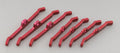 Moroso Chevrolet Big Block Valve Cover Hold Downs - Steel - Red Powder Coat - Set of 7