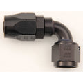 #8 90 Deg Double Swivel Hose End Black