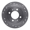 R1 91-06 Nissan 200SX Rear Right Drilled & Slotted Silver Brake Rotor