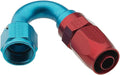 Fragola -4AN x 150 Degree Pro-Flow Hose End - Blue/Red