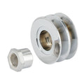 PULLEY 2V CHROME 3/8IN W X 2.33IN OD W/STEP NUT