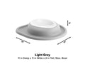 WeatherTech Pet Feeding System Single Low 16oz 2in. Poly Bowl - Light Grey