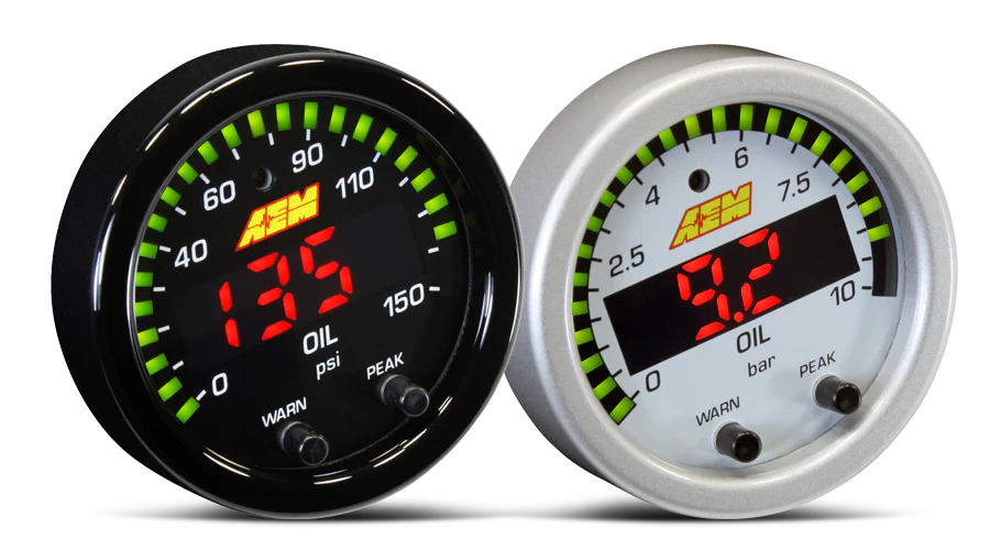 2 5/8IN WHITE FACE BOOST/VAC GAUGE