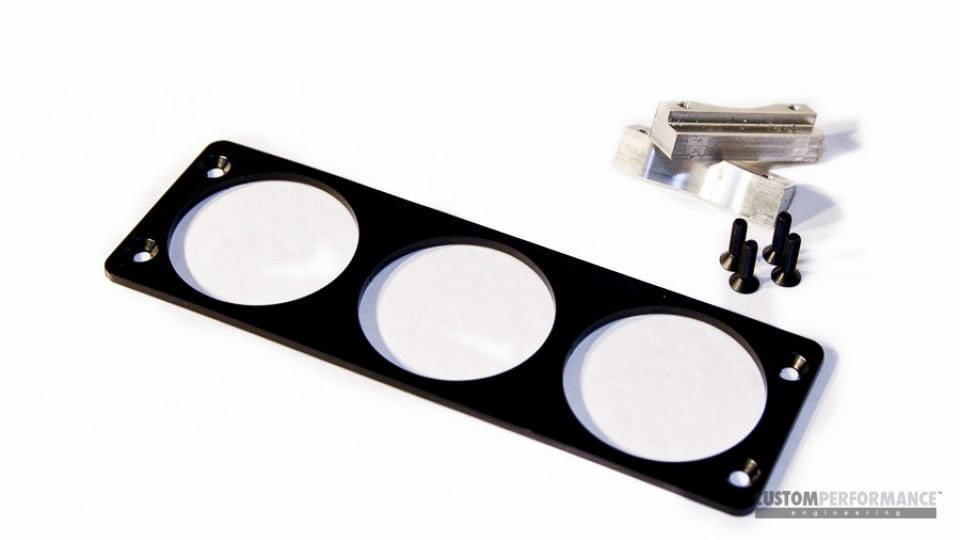 cp-e Ford Mustang 94-00 Billet Gauge Pod Bezel Three 2 1/16th Gauges
