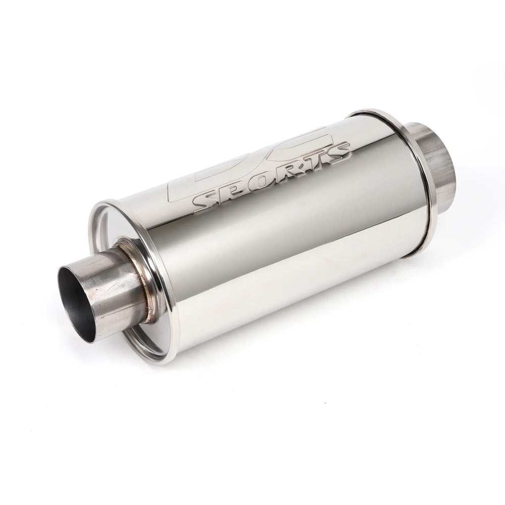 DC Sports Universal Round Muffler 3 Inlet 4 Outlet