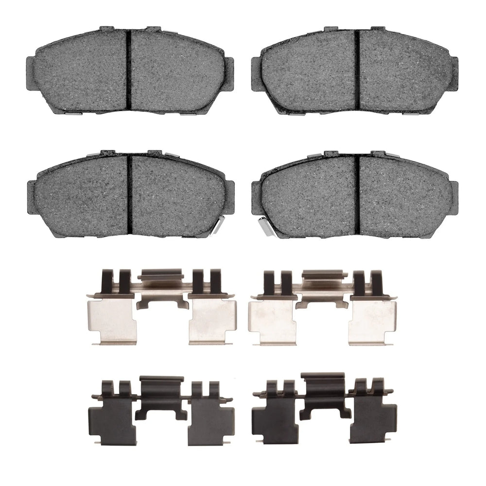 R1 93-01 Honda Civic Hatchback Front Semi Met Brake Pads and Hardware Kit