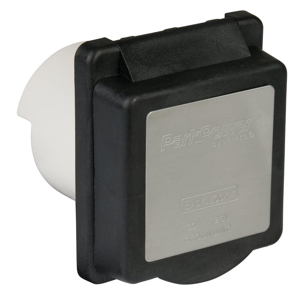30A 125V STANDARD RV POWER INLET BLACK