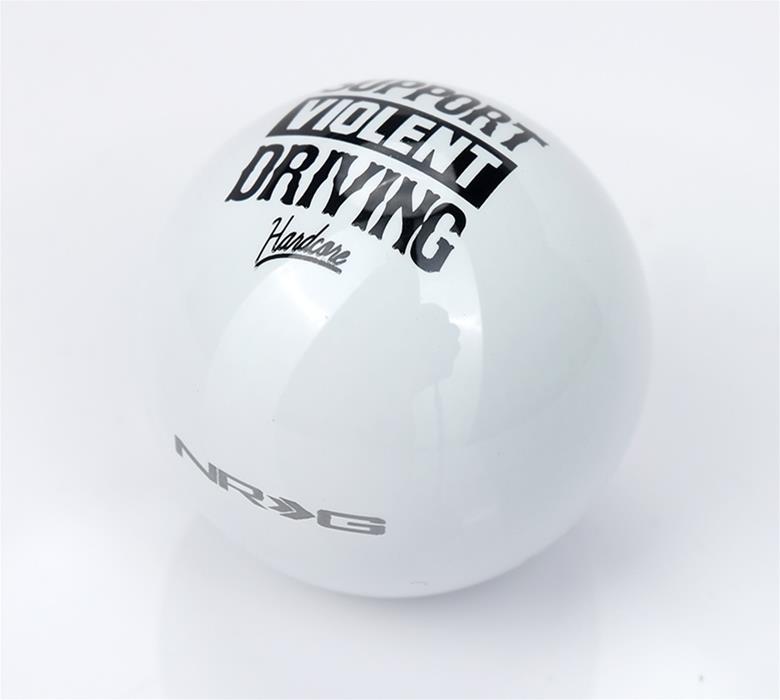 NRG Universal Shift Knob - Hardcore Collab - Heavy Weight - White