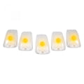 ~(1 lbs. 6X4X4)~ GMC and Chevy 88-02 CK Heavy-Duty (5-Piece Set) Clear Cab Roof Light Lenses Only and Amber 194 LED Bulbs