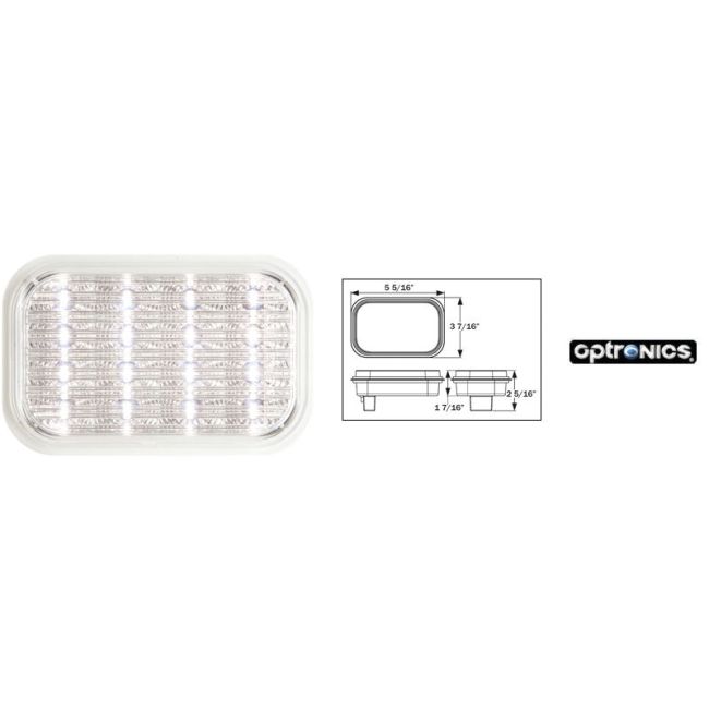 LED MIROFLEX; RECT; BACKUP; 16 DIOD