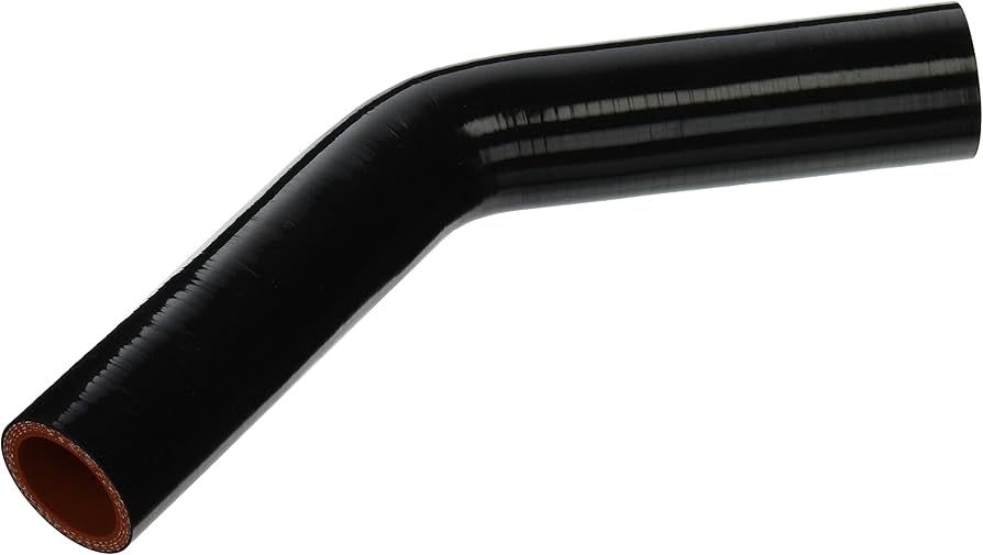 HPS Performance 1.25 ID 10 Leg Silicone 45 Degree Elbow Coupler Hose High Temp 4-ply Reinforced Black (32mm ID)