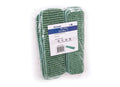 FLAT SCRUBBING MOP 18IN MICROFIBER GREEN 12/BAG
