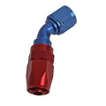 Fragola -8AN x 45 Degree Pro-Flow Hose End - Blue/Red