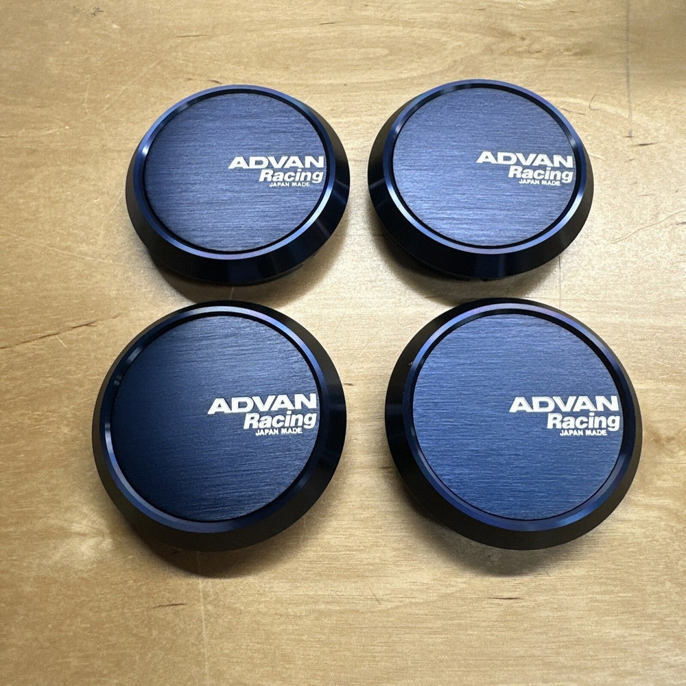 Advan 63mm Flat Centercap - Blue Anodized