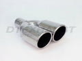 DUAL SLANTED ROLL SS EXHAUST TIP 2.25IN ID / 3.50IN OD