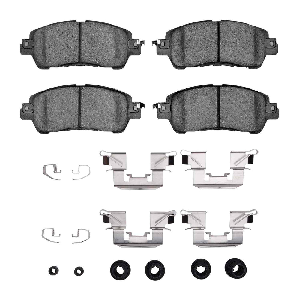 R1 16-25 Mazda 2 (Mexico) Front Ceramic Brake Pads & Hardware Kit