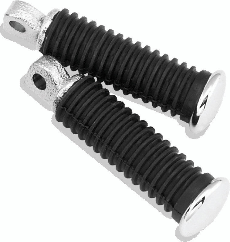Bikers Choice Chrome Cap Rider Pegs Male Mount Style Replaces H-D 49117-77T