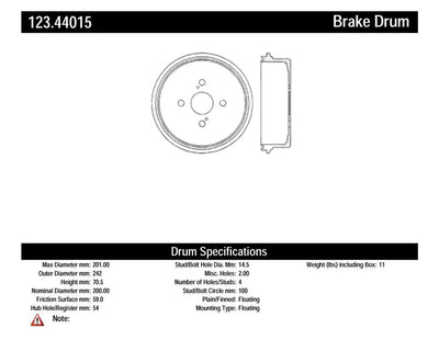 C-TEK Standard Brake Drum