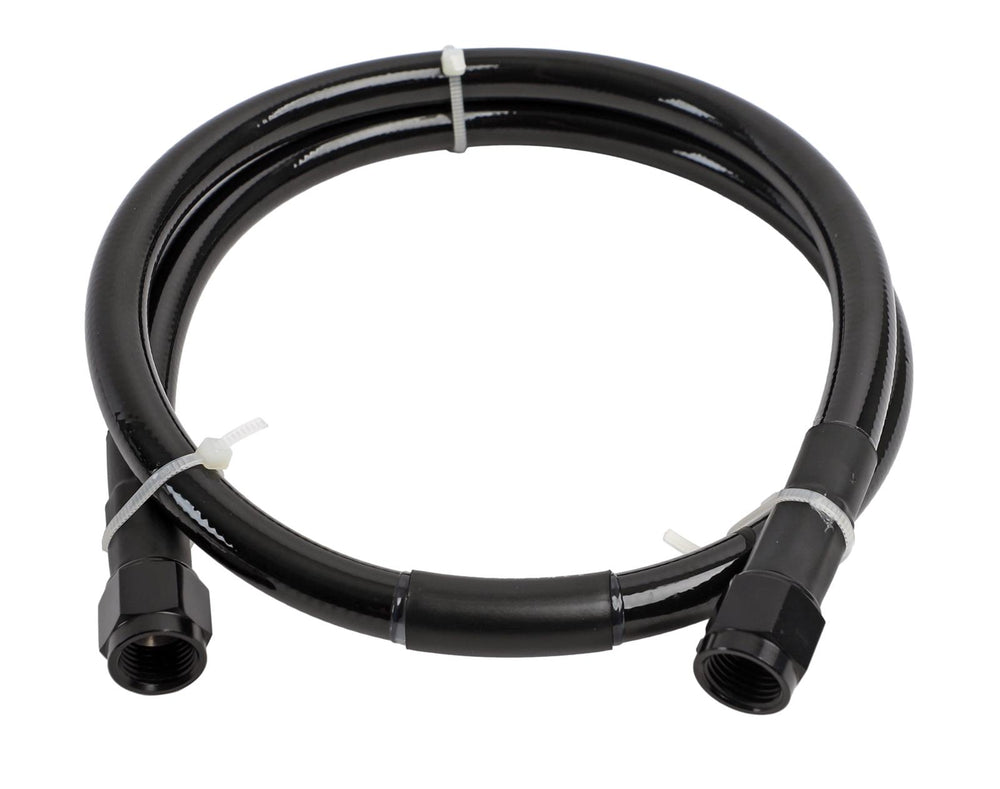 06 AN NITROUS AND FUEL LINE 3 FEET BLACK HOSE BLACK ENDS