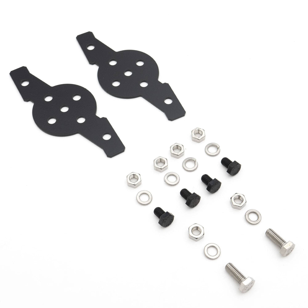 ~(2 lbs. 12X7X7)~ Dual Pod LED Add On Brackets for Zroadz Hood Hinges LED Light Bar Mounts - for installing Two 3 IN Zroadz Cube Pod Work Lights or Similar Style Light on each A-Pillar Side