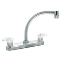 KITCHEN FAUCET 8IN HIARC 2 LEVER 1/4 TURN PLASTIC CHROME