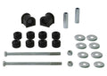 Sway bar - mount and link bushings 10 Bushings 2 Tubes 2 Bolts 8 Washers 2 Nuts Grease