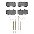 R1 06-10 Hummer H3 Front Semi Met Brake Pads and Hardware Kit