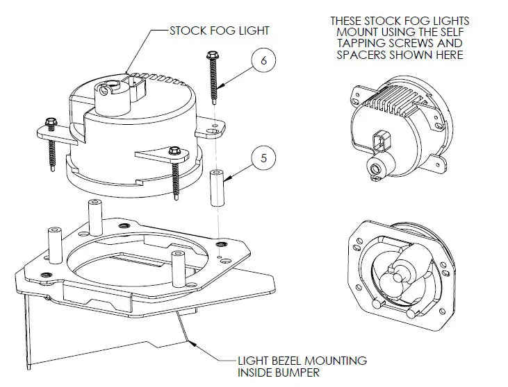 Lod - black fog light kit