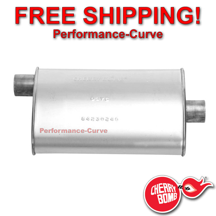 MUFFLER CHERRY BOMB TURBO MED. OVALO/C 18IN OAL 2IN